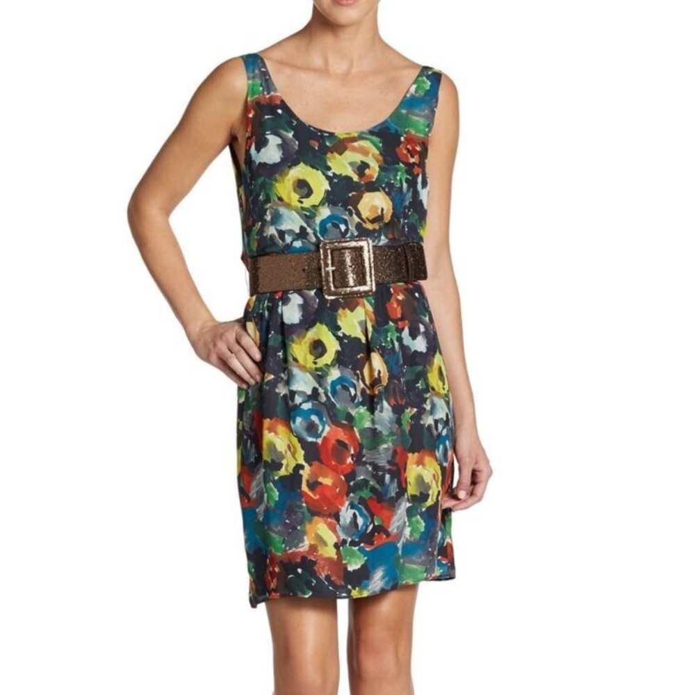 Alice + Olivia Women's Floral Silk Tank Mini Dress Size S Multicolor